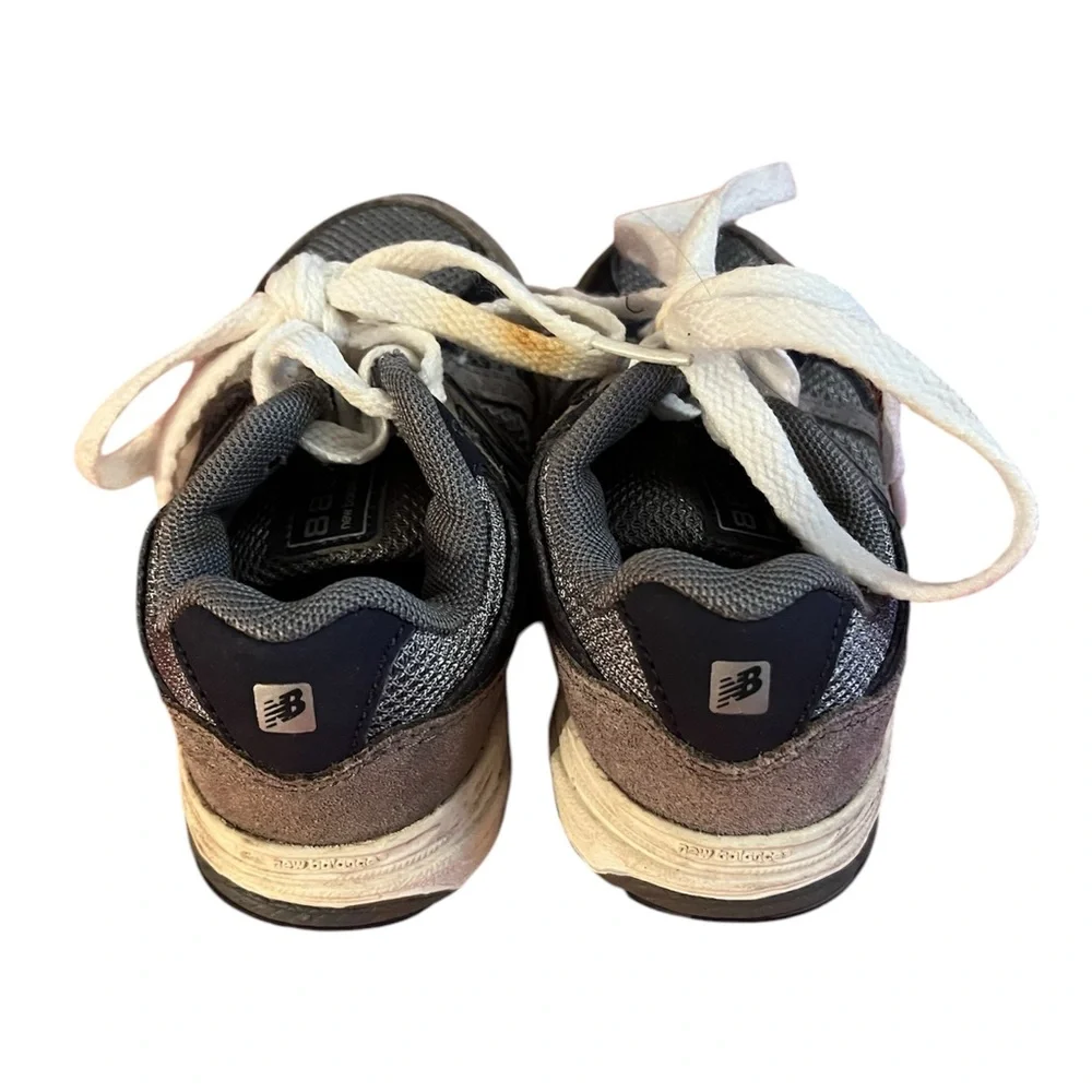 New Balance Gray and Black Sneakers with Mesh Upper